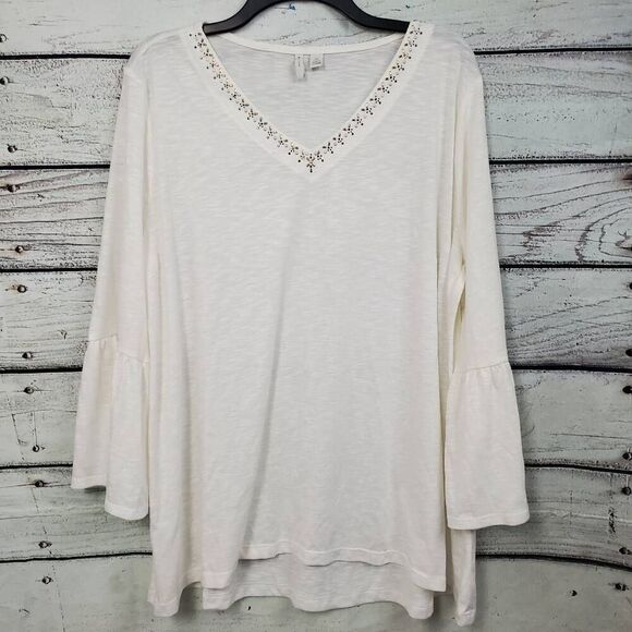 Est. 1946 White XL LS Top - Picture 1 of 8